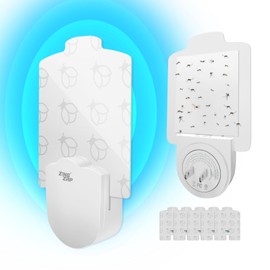 ZingZap Flying Insect Trap, Captures House Flies, Fruit Flies, Gnats, Moths and Other Light-Loving Flying Insects, Indoor Fly Catcher, 1 Plug-in Station+ 5 Trap-Boards.
