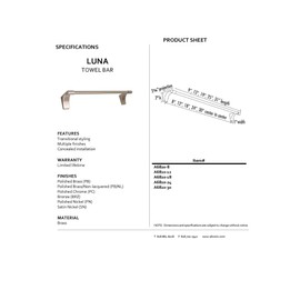 Alno A6820-24-PC Luna Transitional Towel Bars, Polished Chrome