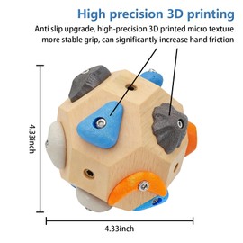 KQLHLHDYZ Handcrafted Boulder Blocks, Finger Strength Training Climbing Ball, Finger Strength Training Bouldering Gifts for Rock Climbers