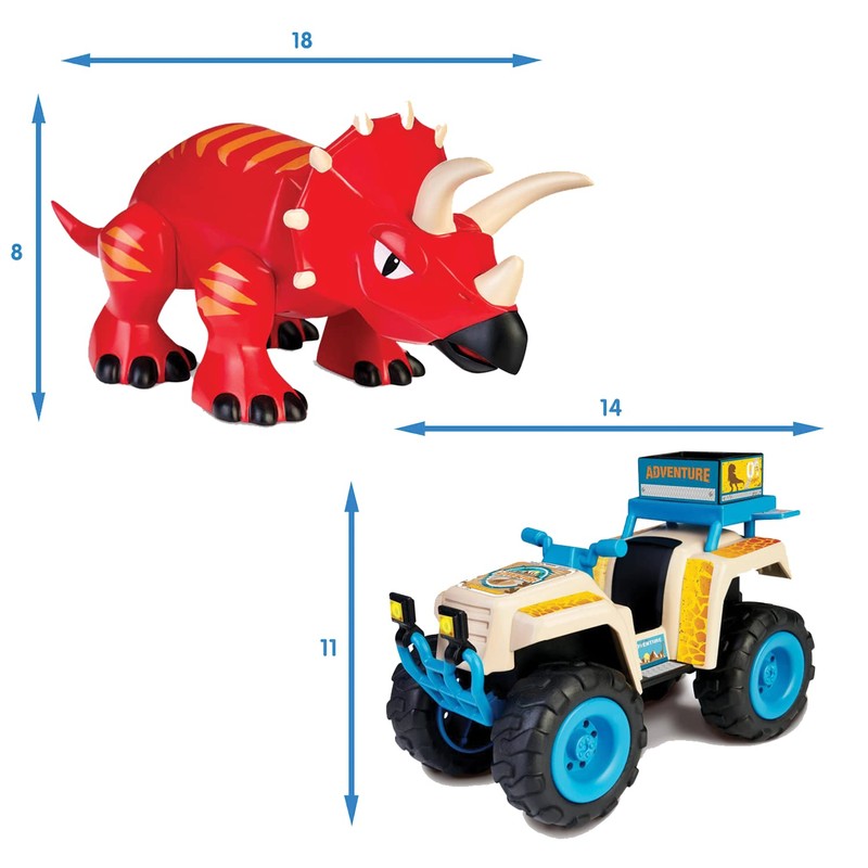 Action Heroes Dino Adventure Quad Playset with Interchangeable Pieces -