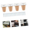 SEWACC 4 Sets Solid Wood Furniture Legs of Tapered Replacement