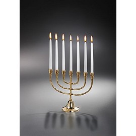 Menorah Brass 7-Arm Candlestick Height 20 cm