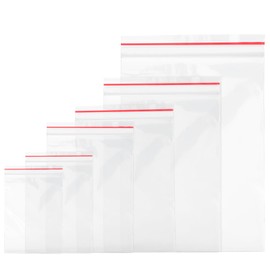 Baxcdyswe Pack of 600 Zip Bags, 6 Sizes Ziplock Bags, Plastic Bags, Zip Ziplock Resealable Bags, Packaging Bags, Poly Bags, Sealed Ziplock Bags