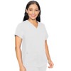 Med Couture V-Neck Scrub Top for Women with 4 Pockets,