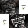 JeCar Silver Center Console Window Control Panel Trim Cover for