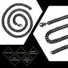 RWQIAN Cuban Necklace Men's 4 mm/6 mm/9 mm Stainless Steel