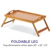 Bamboo Lap Tray Table with Folding Legs and Handles, Breakfast