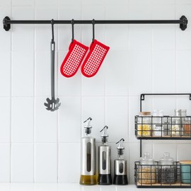 Cast Iron Skillet Handle Covers,Pot Handle Covers Heat Resistant,Pot Holders for Kitchen Heat Resistant,Machine Washable Handle Mitts 2 PCS (Plaid-Red)