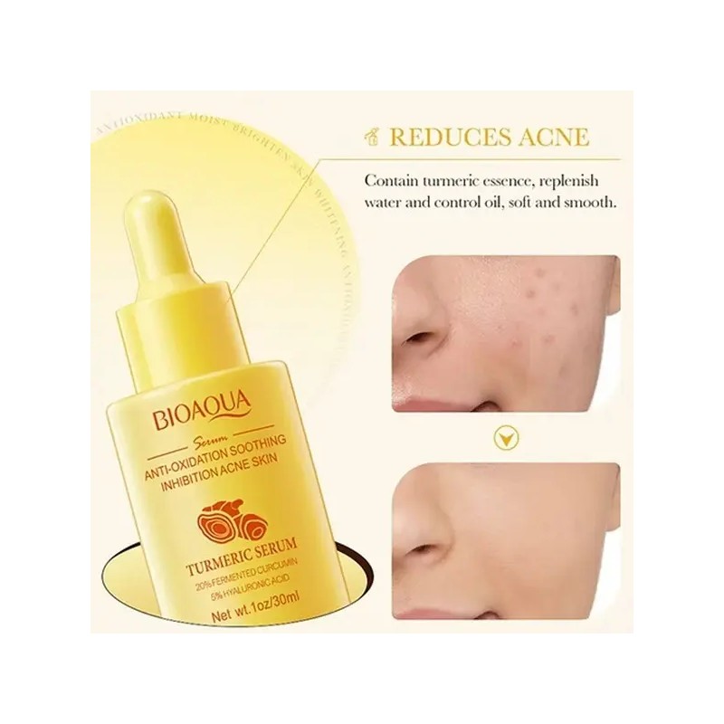 Serum De Cúrcuma Bioaqua Ácido Hialurónico Antioxidante