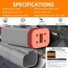 Laisomeke 4 Pin Electrical Connector Waterproof Connector,Male and Female Way