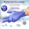 200 Guantes Premium Azul Claro Nitrilo Libre Látex Sin Polvo