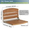17.5" Folding Shower Seat Wall Mounted,Foldable Shower Bench,Fold Down Shower