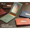 Avies Vintage Wax Leather, Genuine Leather, Bi-fold Pass Case, Made