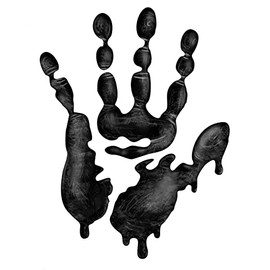 BIKE-label Car Motorcycle Sticker Bloody Zombie Hand Black 400097VA