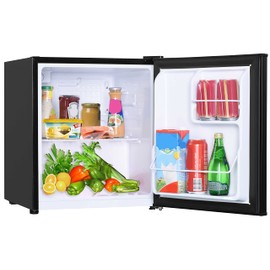 Impecca Compact Refrigerator Reversible Door Classic Refrigerator, Single Door All-Refrigerator Mini Fridge, 1.7 Cubic Feet, Stainless