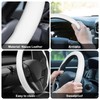 frani Nappa Leather Steering Wheel Cover, Universal 15 Inch Premium