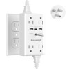 kakahigh Wall Outlet Extender with Screw, 8 Way Outlets with