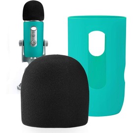 2 count Blue Yeti Pop Filter for Blue Yeti Microphone, Yeti  Windscreen with   Blue Yeti Mic Cover for Yeti Mic and Blue Yeti Pro USB Microphone - Color: Green