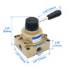 Baomain Rotary Lever Hand Valve HV-03 PT3/8 3 Position 4