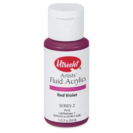 Utrecht Fluid Acrylics - Red Violet, 1 oz bottle