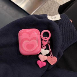 Jiarusig Compatible with Airpods Case Cover with Cleaning Kit, Cute Cartoon Funny Rugged Airpod Cover Shockproof Airpods Protective Case with Keychain for AirPod 1st/2nd Charging Case