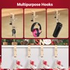 4 Pack Christmas Stocking and Garland Holders with 2 Hooks,