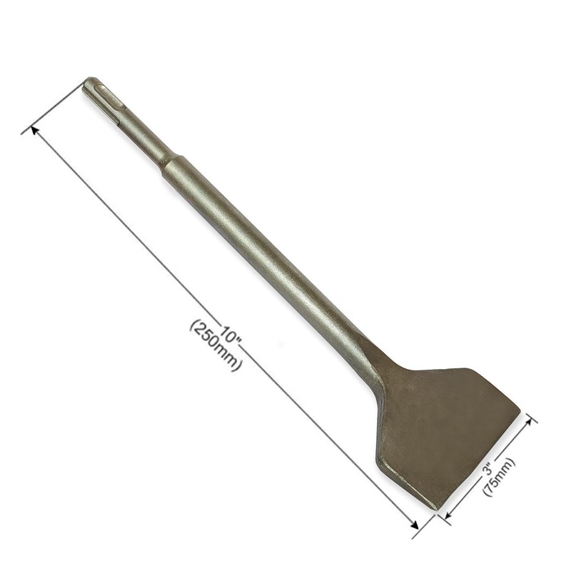 SDS Plus Chisel, Tile Removal Tool, 3”Wide,Thin Set Removal Tool,