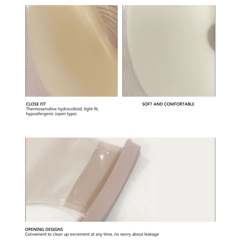 10pcs Disposable Colostomy Bag Soft Skin Friendly Ostomy Bag Pouch