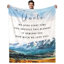 Uncle Gifts, Best Uncle Ever Gifts from Niece Nephew, Birthday Gift for Uncles, to My Uncles Blanket from Niece - Super Soft Flannel Throw Blankets 50"x60"