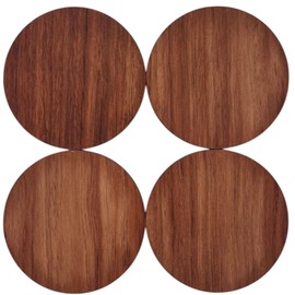 Hardwood Coasters [4 Pack] - Elevate Your Living Space with Accents of Monospecies Wood - All Natural Wood Grain and Cutting Board Oil Finish - Every Coaster is Unique (Bubinga)