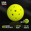 Tihulek Outdoor Pickleballs 4 Pack, 40 Holes Pickleball Balls PE,