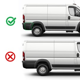 KUAFU Rear Quarter Panel Trim Molding Compatible with 2019-2022 Dodge Ram Promaster 1500 2500 3500 Standard Model(Not Extended Model), for Short Body, Side Panel Molding Trim Cover (Passenger Side)