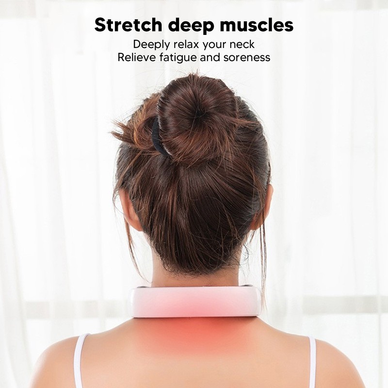 Pulse Neck Massager 6 Modes 9 Strength Vibration Neck Muscle