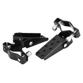 Qiilu Motorbike Foot Pegs, Black Motorcycle Foot Pegs Stylish Metal Motorcycle Motorbike Frame Foot Pegs Rests Pedals
