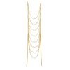 Zad Jewelry Chain Ladder Statement Necklace, Golden
