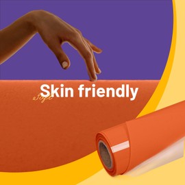 TransOurDream Tru-PU Smart Iron On Vinyl Compatible with Cricut Maker 3, Explore 3, Air 2, 13'' x 10ft Flock Orange Iron On Vinyl for T-Shirts, Orange Flocked Smart Vinyl for Shirt