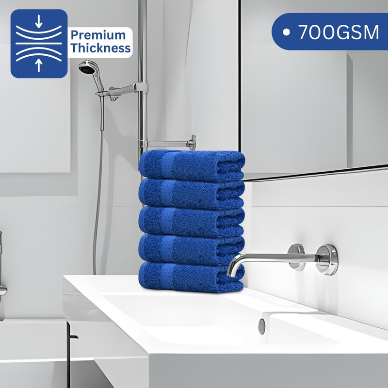 Towelogy Premium Face Cloths 100% Combed Cotton Fade Resistant 33x33cm