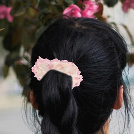 NOLITOY 2pcs Floral Hair Ties Charming Lace Scrunchies Holders for Girls for Parties Weddings Everyday Wear