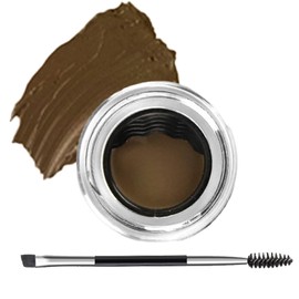 Smudge-Proof Eyebrow Tint Pomade - Fill, Shape, & Dye Brows with Highly Pigmented, Sweat Resistant Cream, Dual-Ended Brush for Precise Application - Light Brown