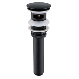 HOYOJU Pop Up Sink Drain with Overflow Bouncing Style Brass Stopper for Bathroom Faucet Vessel or Vanity Drain Brass Oil Rubbed Black