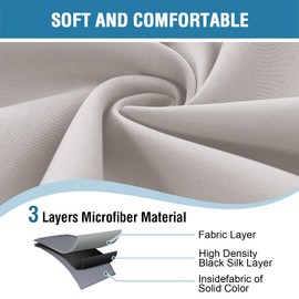 H.VERSAILTEX Doorway Curtain Blackout Closet Door Curtain Room Divider Window Treatment Curtain for Bedroom Thermal Insulated Privacy Drape Soundproof Grommet, 42 x 80 inches, 1 Panel, Stone