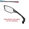 MEACHOW New Scratch Resistant Glass Lens,Handlebar Bike Mirror, Rotatable Safe