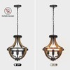 WOAEKR 13.1" Modern Farmhouse Hanging Pendant Lighting, 4-Light Rustic Interior