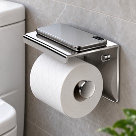 Stainless Steel No-Drill Paper Towel Holder – Wall-Mounted Kitchen Roll and Toilet Paper Holder for Kitchen and Bathroom