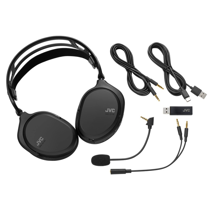 JVCKENWOOD GG-01W Gaming Headset, Wireless Compatible, Body Weight: Approx. 7.3