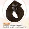 RUNATURE Micro Hair Extensions Real Hair Dark Brown Micro Loop