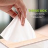 Aswalling Minimalist Tissue Box Cover Holder, Modern Transparent Rectangular Bamboo