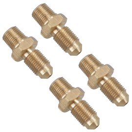 AB Tools Brass Hydraulic Brake Pipe Adapter Connector Joiner 1/8 – 1/8 Male Thread 4pc