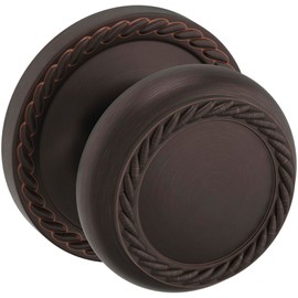 Baldwin 5064.IDM 5064 Non-Turning One-Sided Dummy Door Knob with 5004 Rose from The Estate Collection - Venetian Bronze