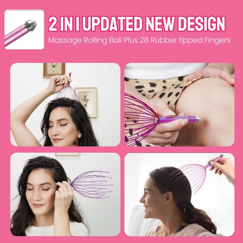 20 Fingers Scalp Stress Relax Massager, Head Scratcher Massager, Scalp
